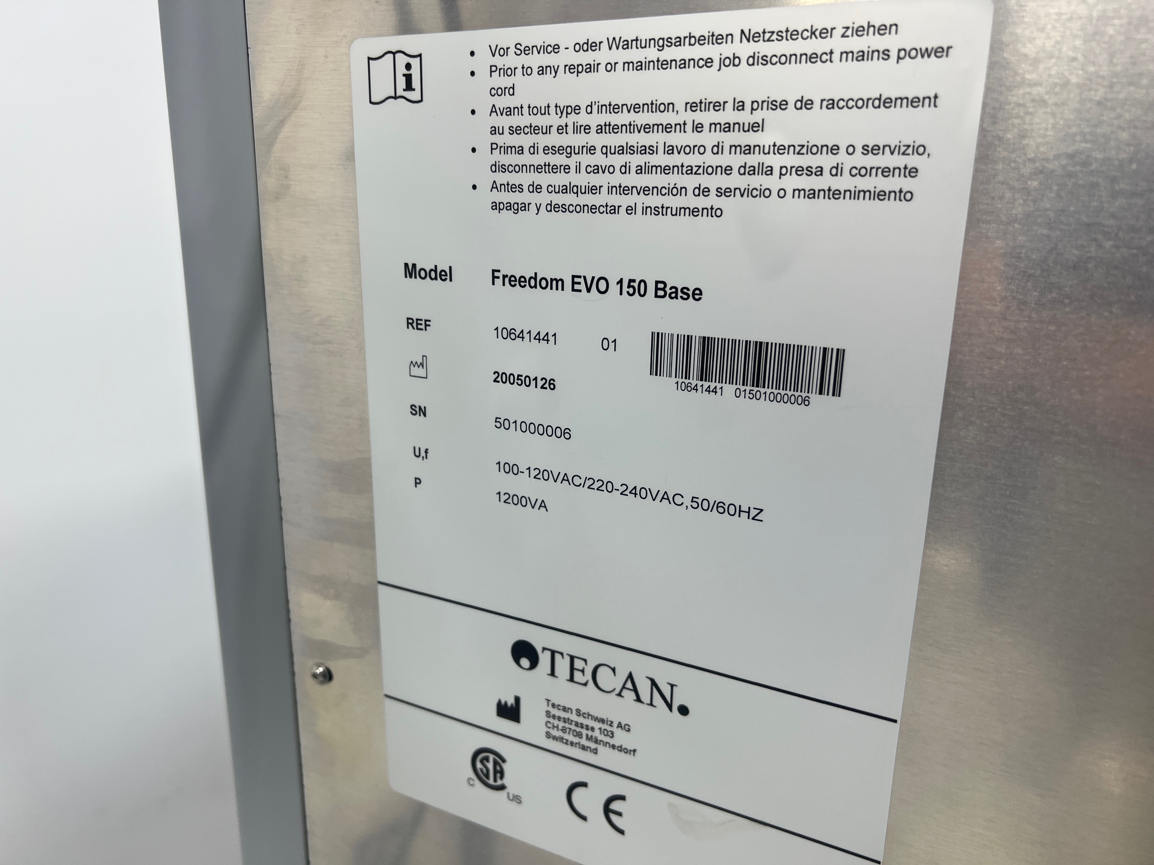 Flüssigkeitshandhaber Tecan Freedom Evo 150 Base – Bild 2