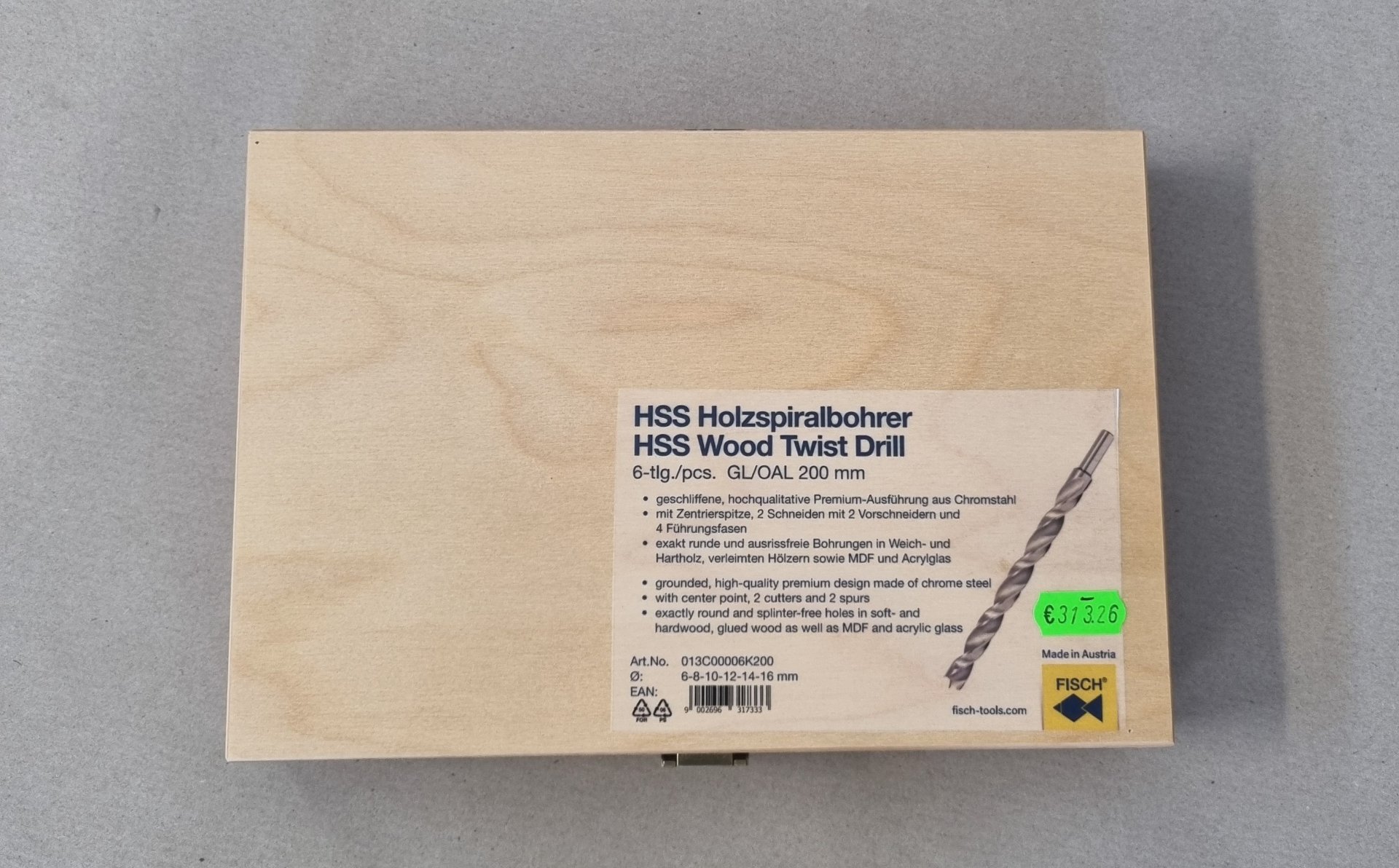 Fisch-Tools HSS HOLZSPIRALB. PROFI AUSF. 6-TLG,