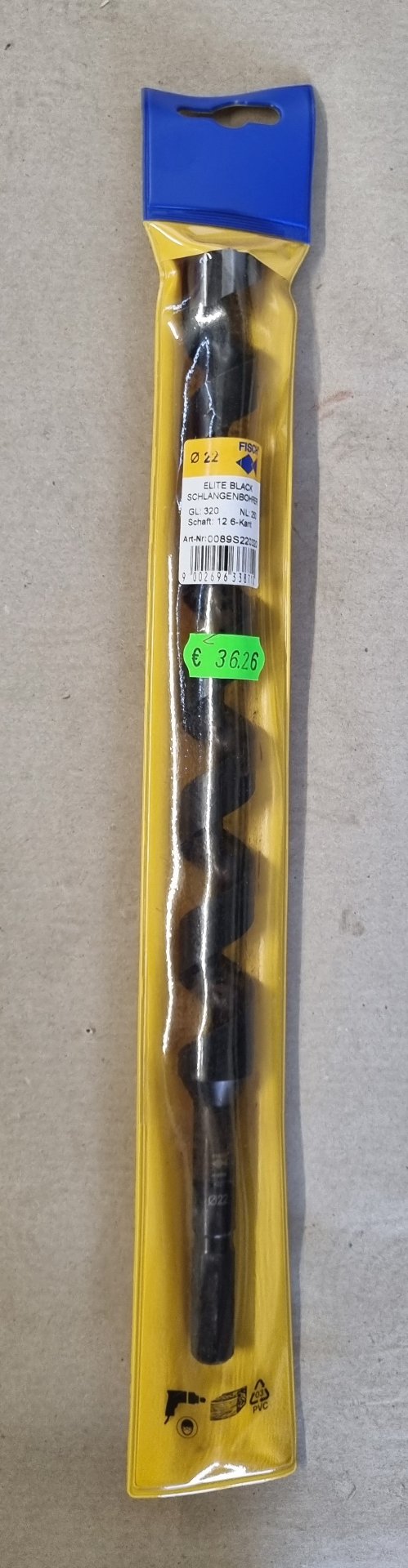 Fisch-Tools ELITE BLACK SCHLANGENBOHRER 22 MM,