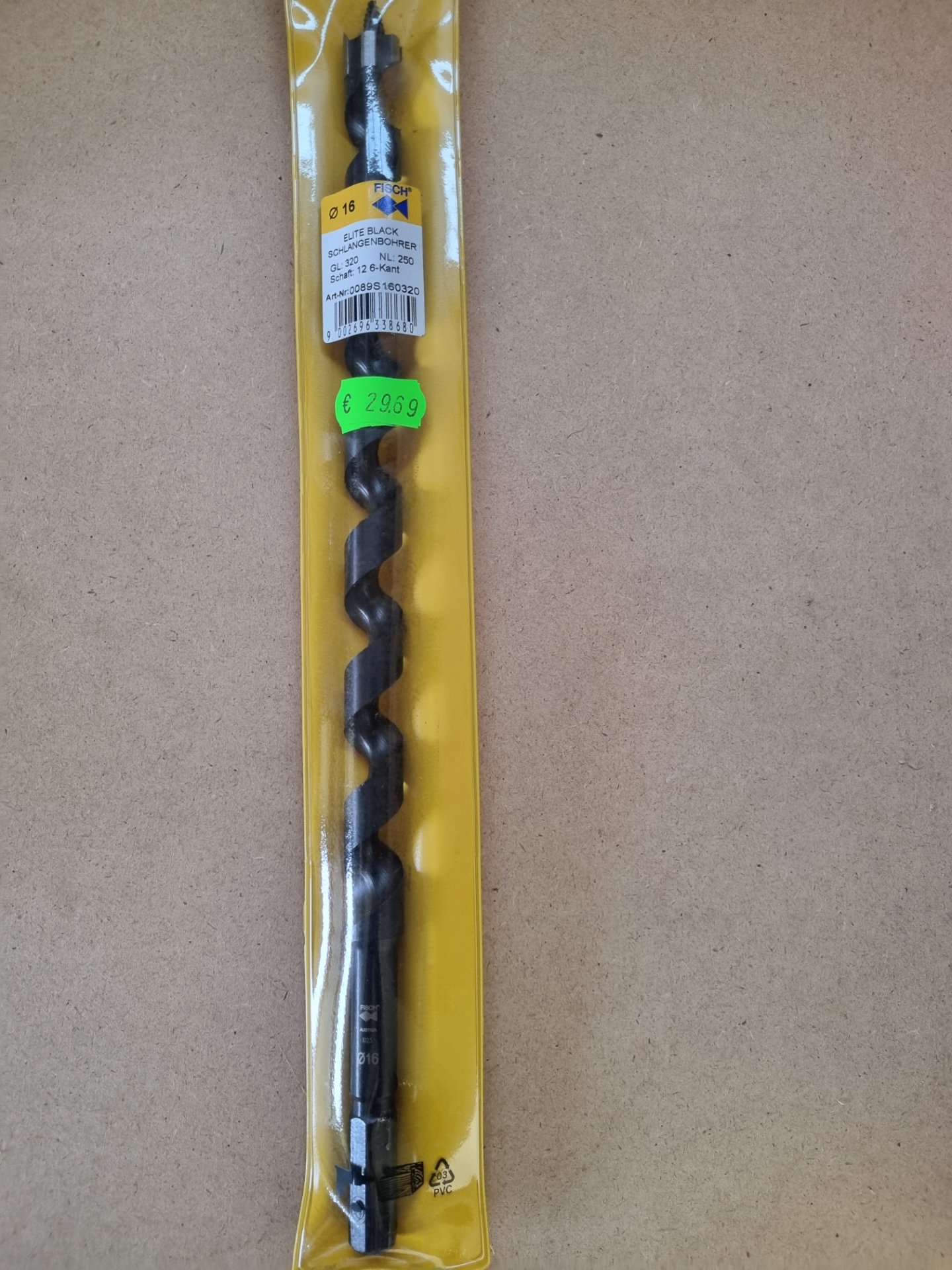 Fisch-Tools ELITE BLACK SCHLANGENBOHRER 16 MM, Position 2 Stück