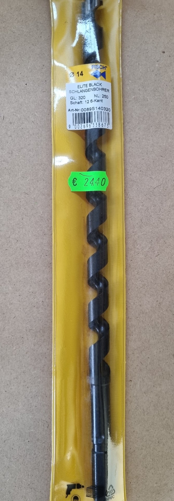 Fisch-Tools ELITE BLACK SCHLANGENBOHRER 14 MM, Position 2 Stück