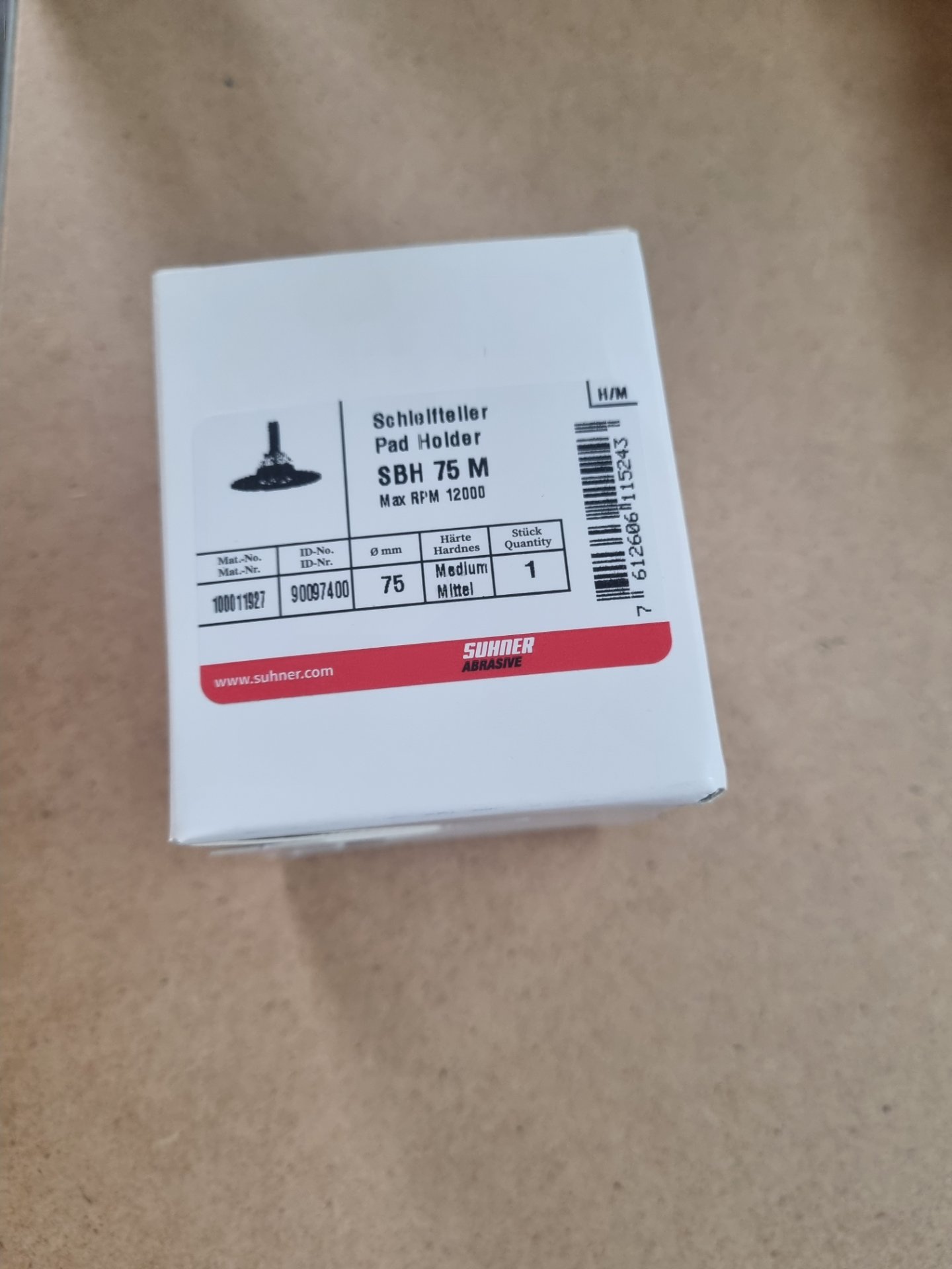Suhner Schleifteller SBH 75M