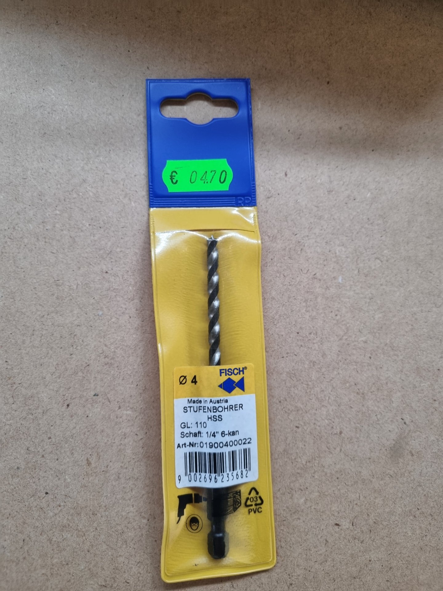 Fisch-Tools STUFENBOHRER  HSS  4 MM, Position 2 Stück